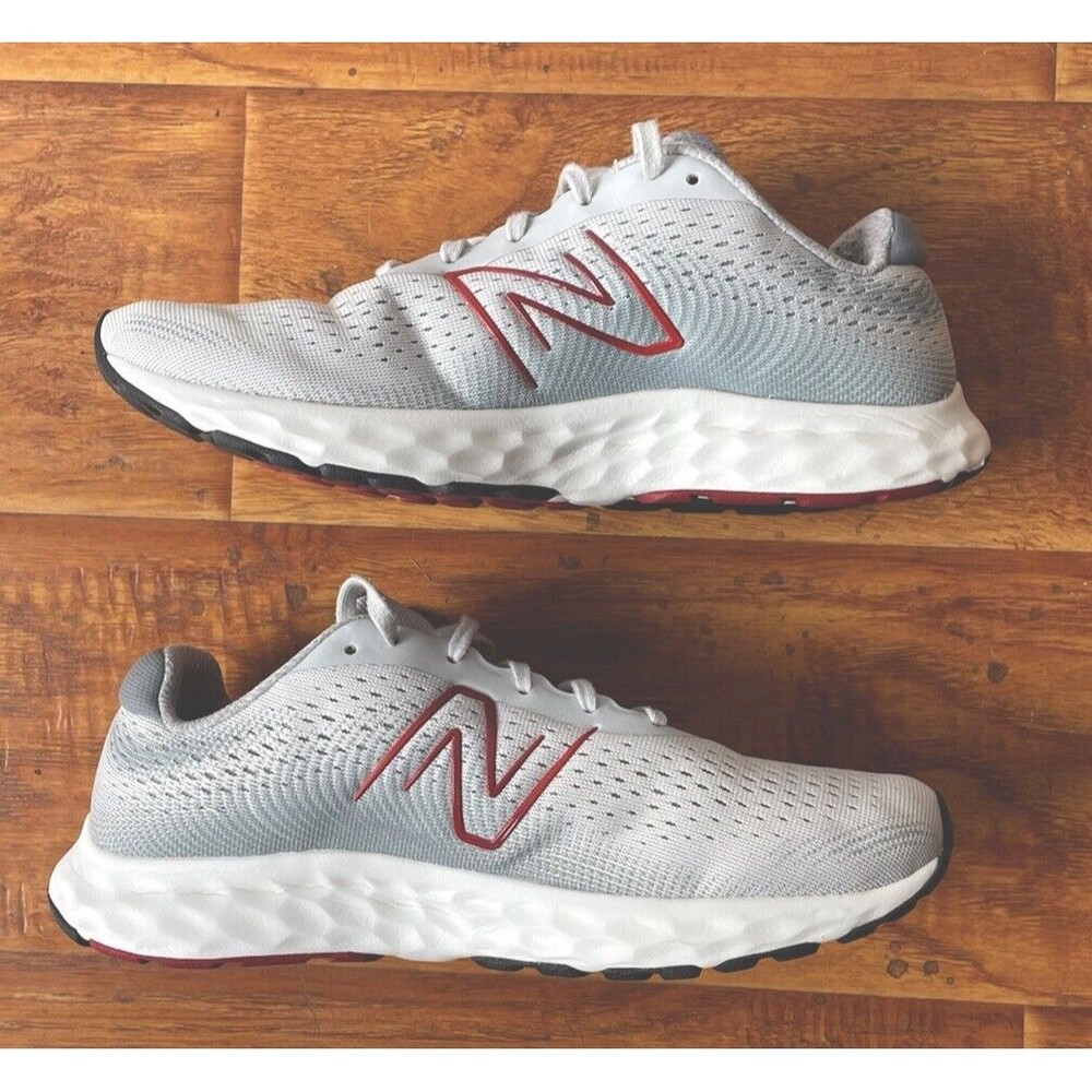 New Balance Gray and Red Athletic Shoes - Picture 2 of 12